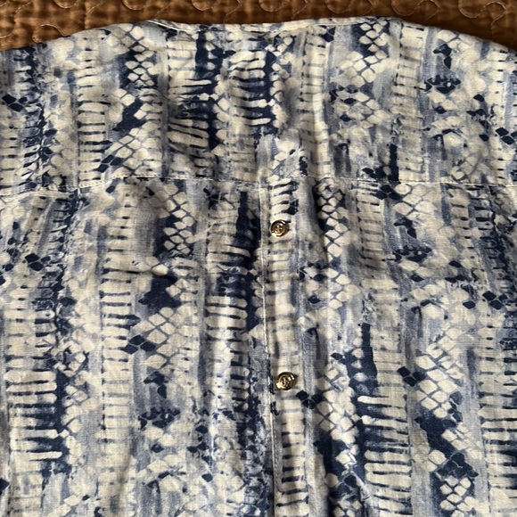 JM Collection linen button down blouse - Picture 10 of 14